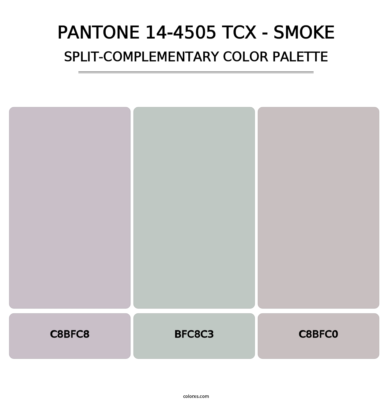 PANTONE 14-4505 TCX - Smoke - Split-Complementary Color Palette