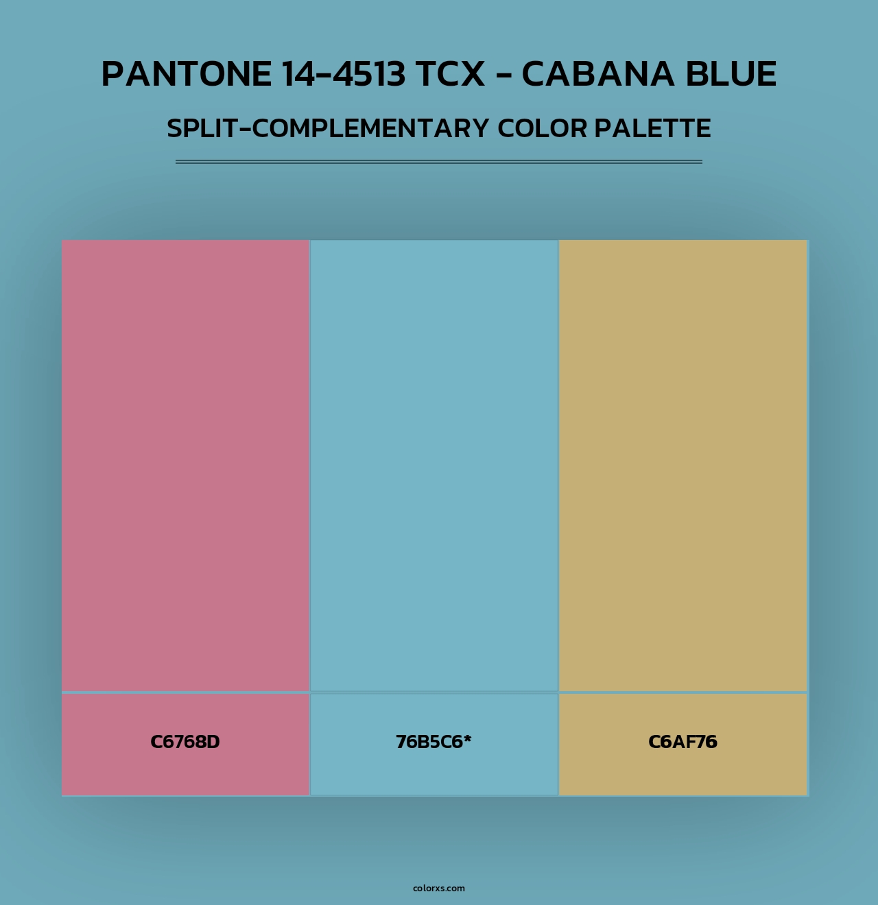 PANTONE 14-4513 TCX - Cabana Blue - Split-Complementary Color Palette