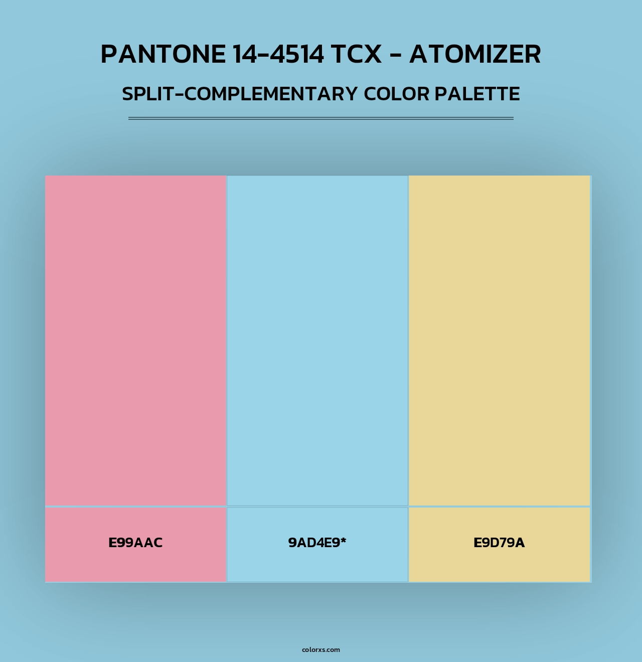 PANTONE 14-4514 TCX - Atomizer - Split-Complementary Color Palette