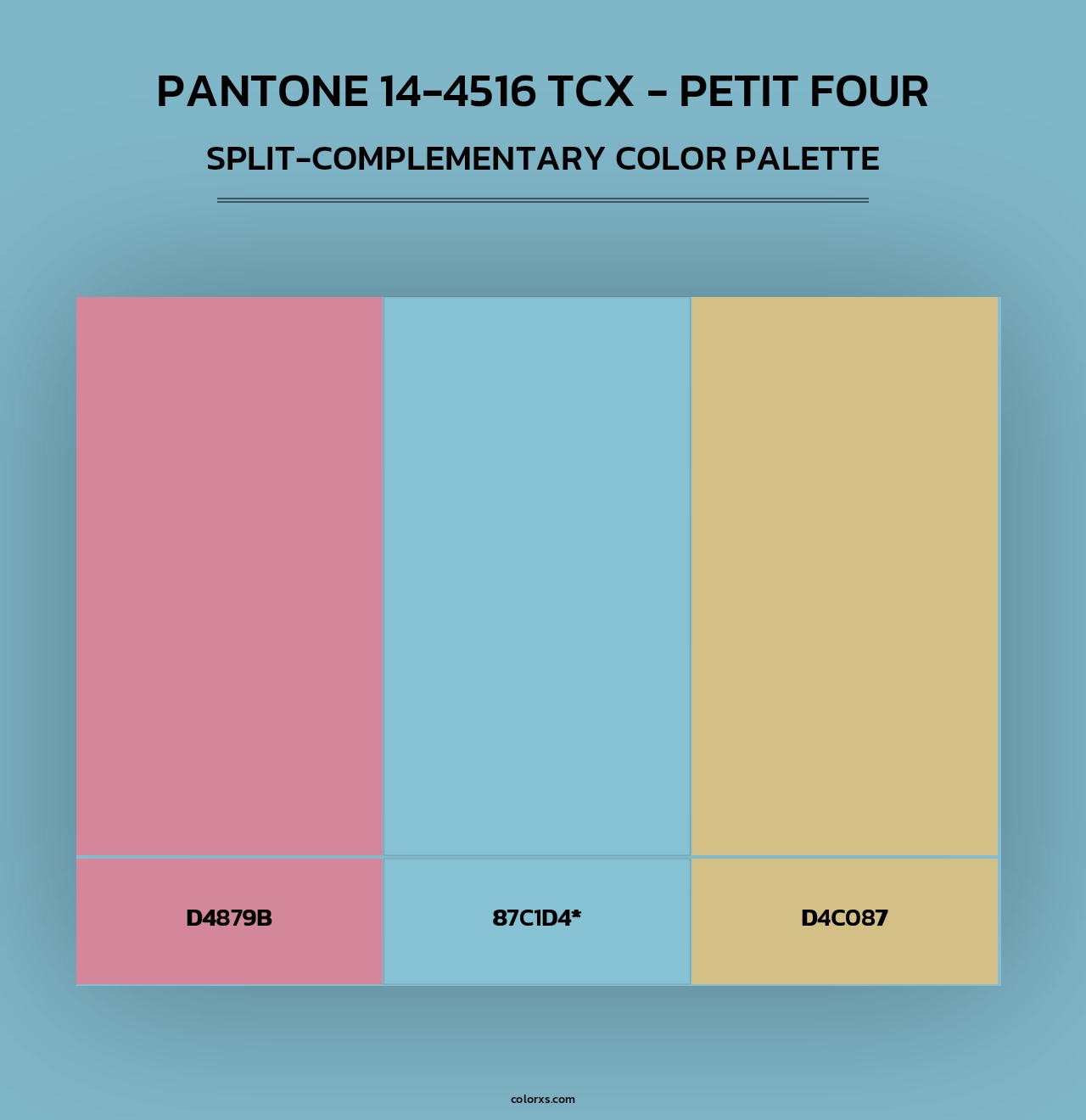 Pantone 14-4516 TCX - Petit four - Split-Complementary Color Palette