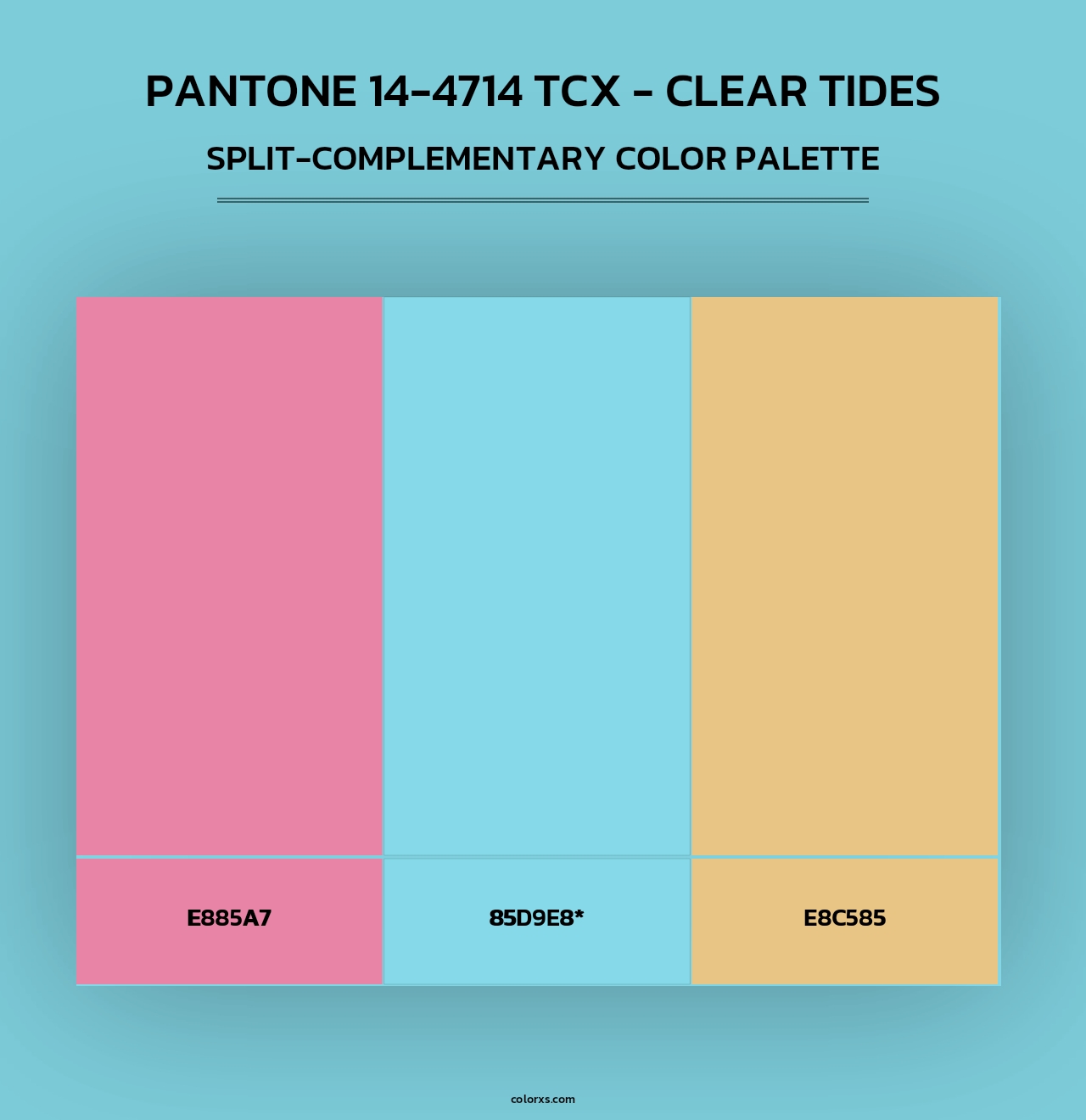 Pantone 14-4714 TCX - Clear Tides - Split-Complementary Color Palette