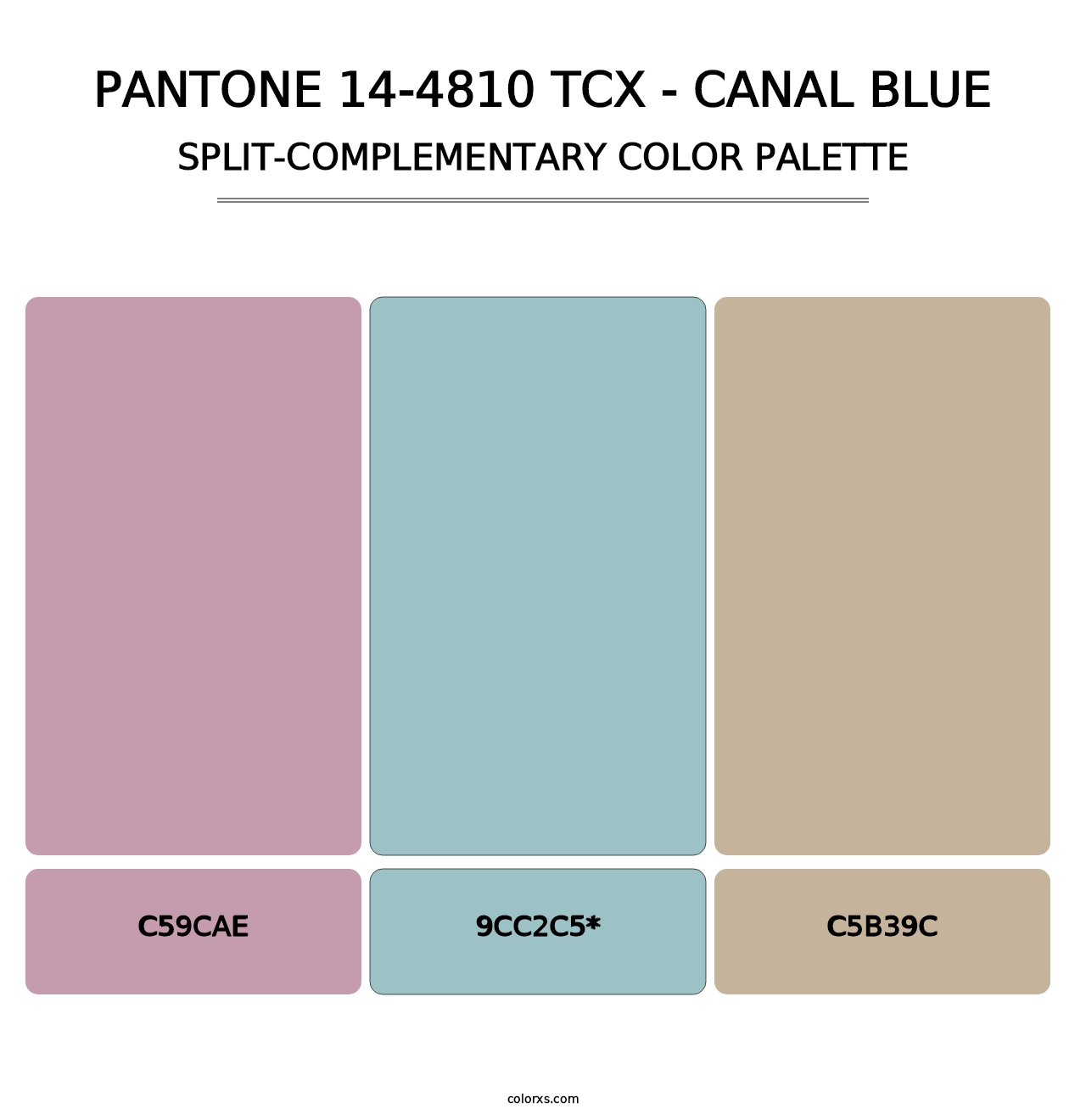 PANTONE 14-4810 TCX - Canal Blue - Split-Complementary Color Palette
