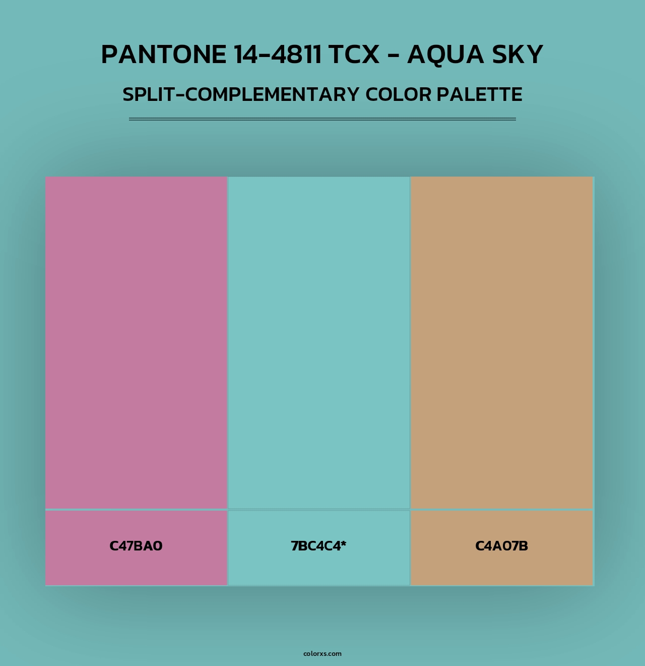 PANTONE 14-4811 TCX - Aqua Sky - Split-Complementary Color Palette