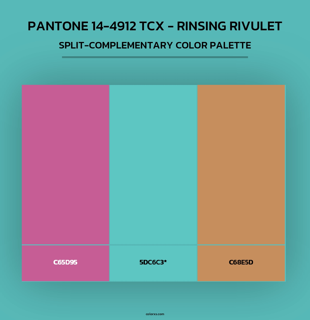 Pantone 14-4912 TCX - Rinsing Rivulet - Split-Complementary Color Palette