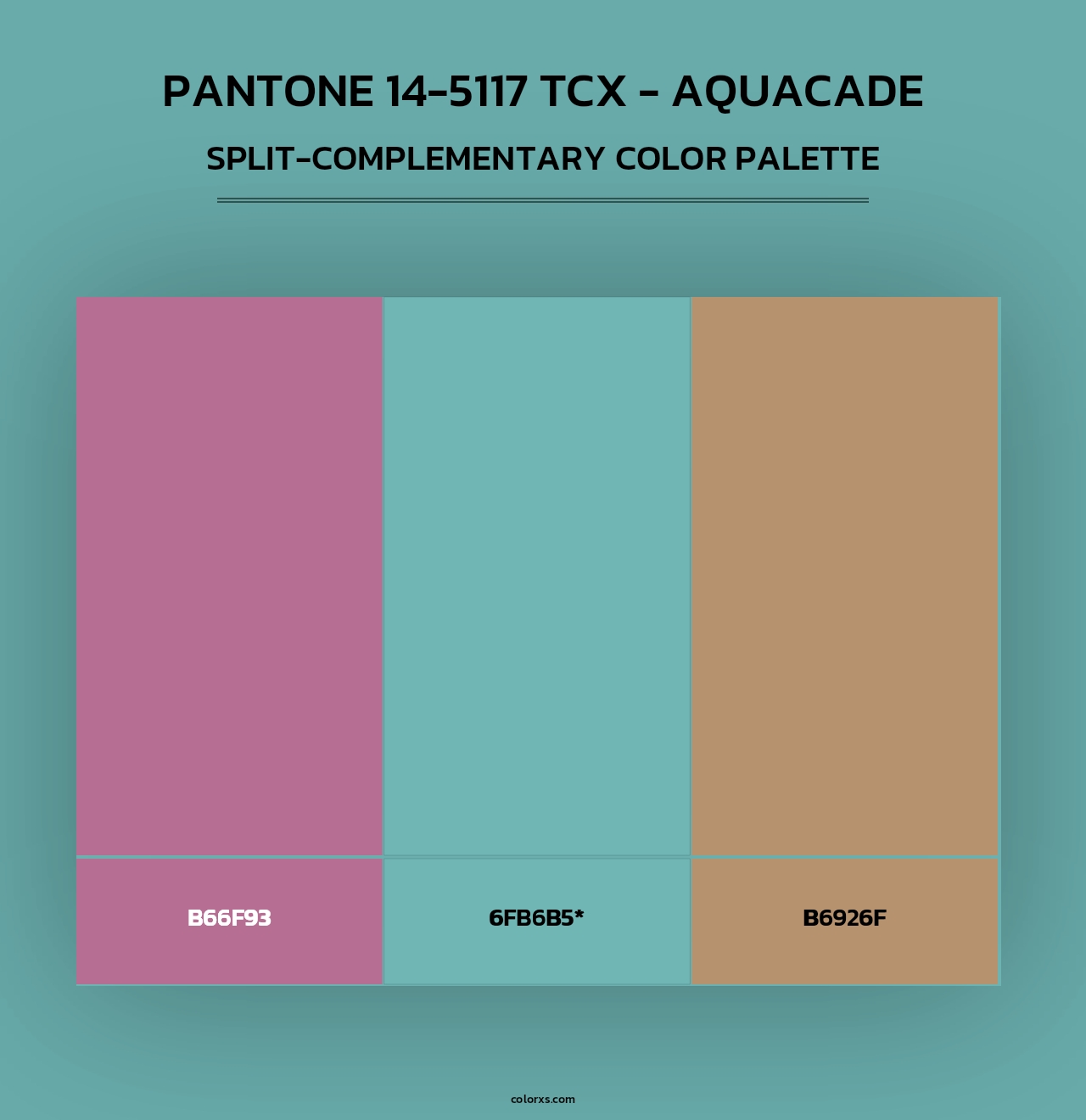 PANTONE 14-5117 TCX - Aquacade - Split-Complementary Color Palette