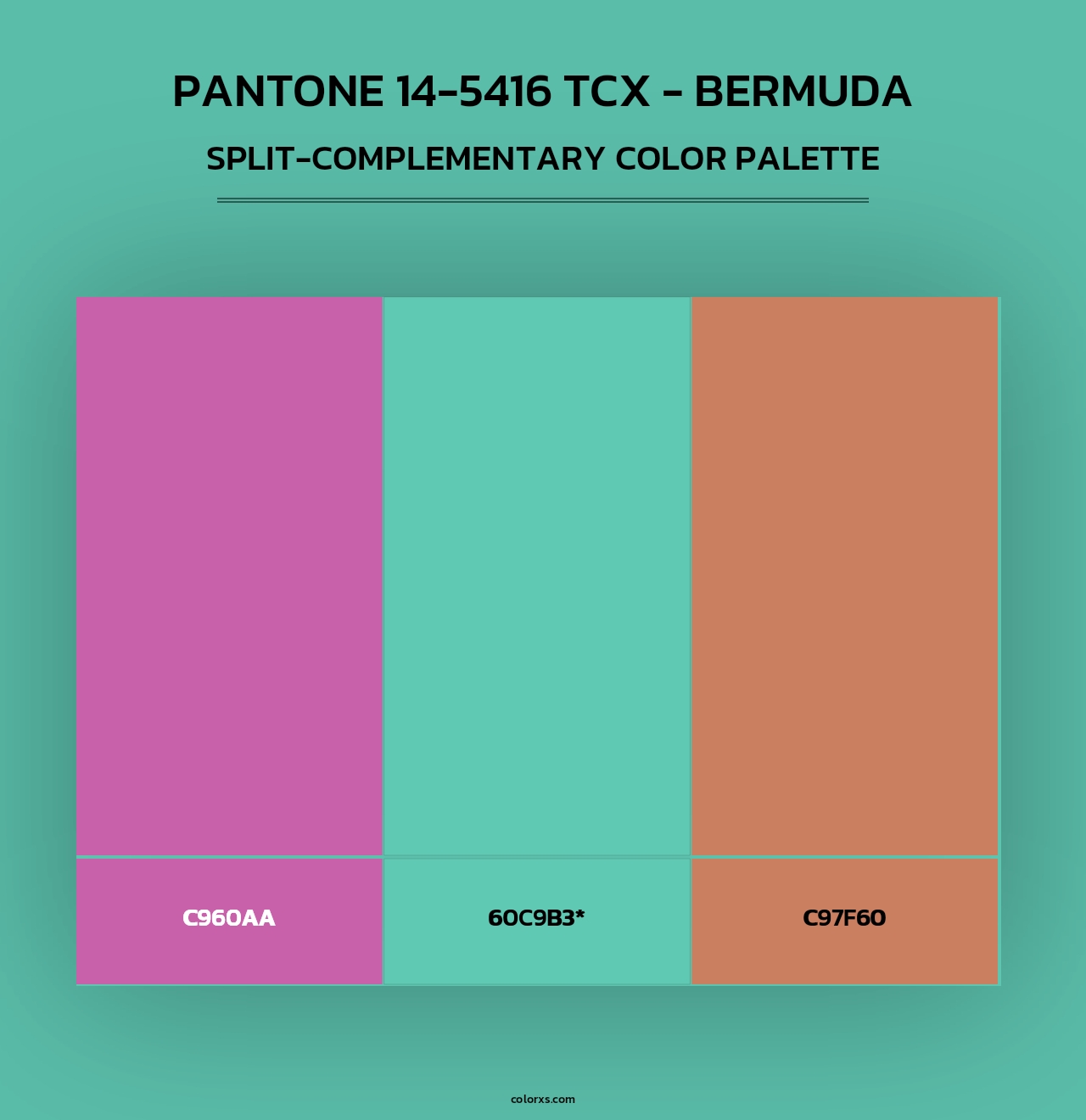 PANTONE 14-5416 TCX - Bermuda - Split-Complementary Color Palette