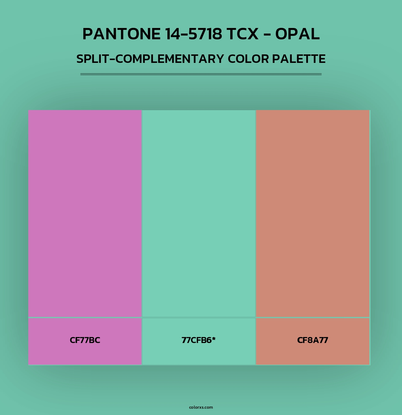 PANTONE 14-5718 TCX - Opal - Split-Complementary Color Palette