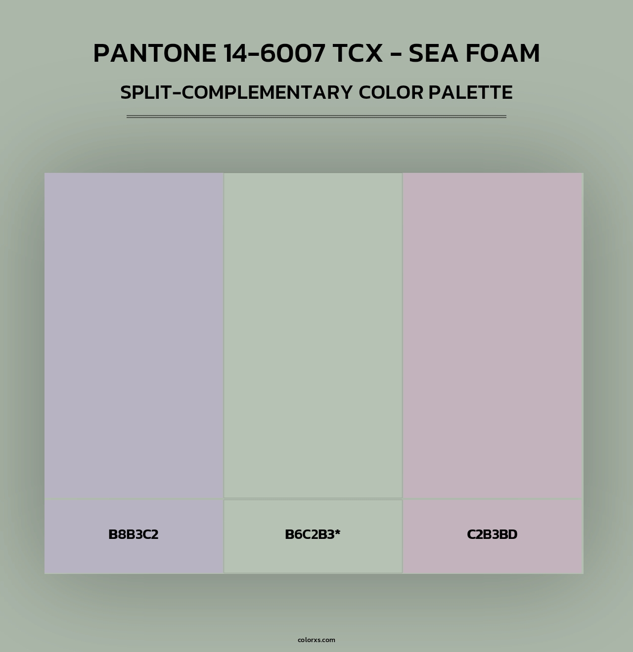 Pantone 14-6007 TCX - Sea Foam - Split-Complementary Color Palette