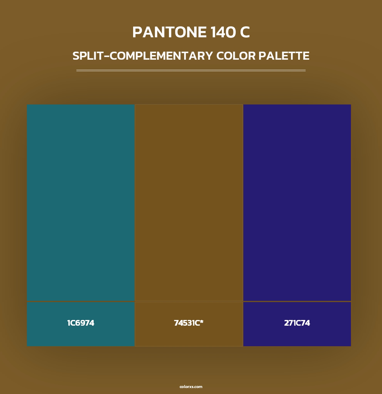PANTONE 140 C - Split-Complementary Color Palette