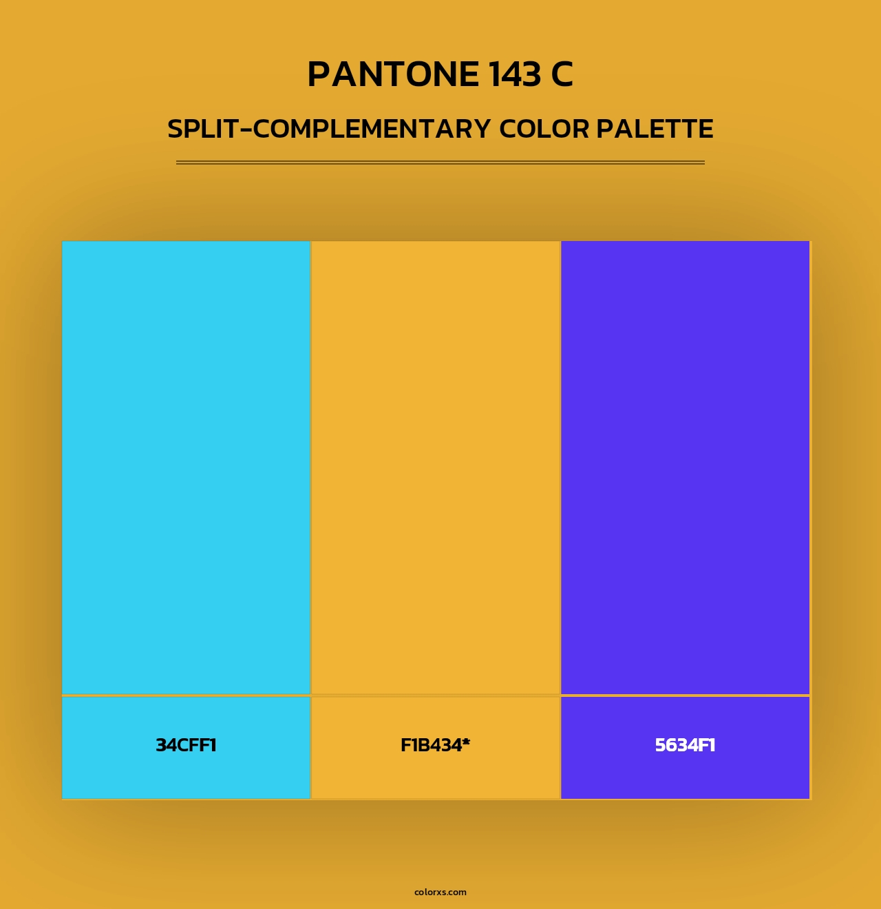 PANTONE 143 C - Split-Complementary Color Palette