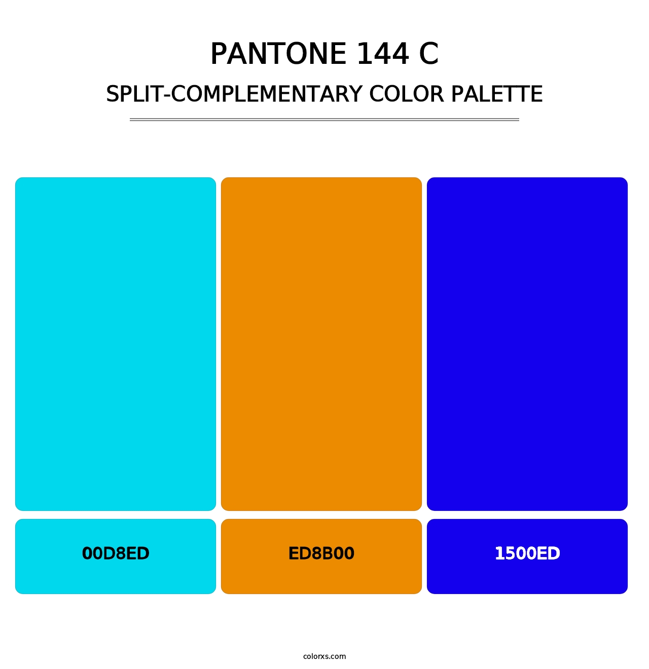 PANTONE 144 C - Split-Complementary Color Palette