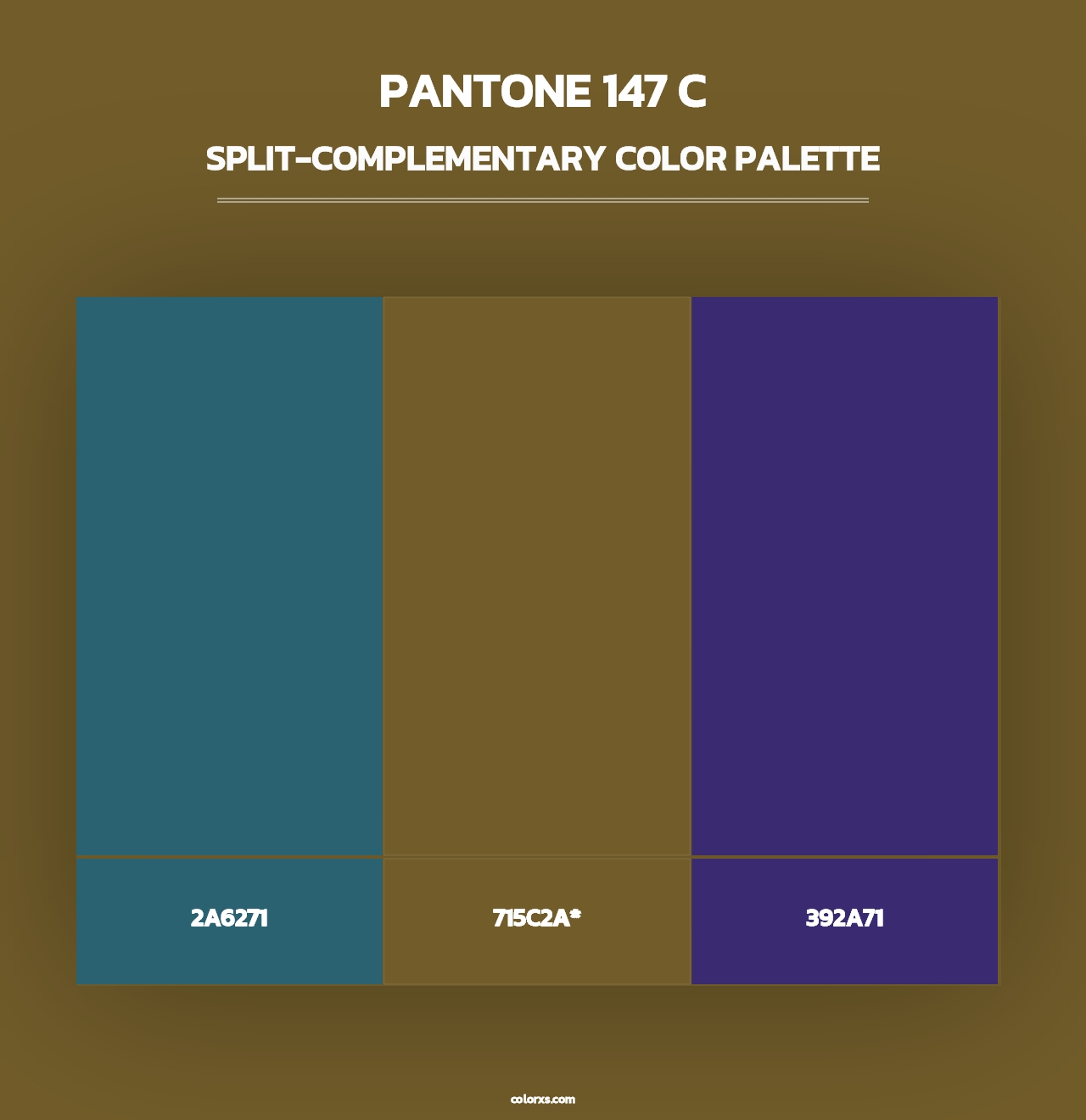 PANTONE 147 C - Split-Complementary Color Palette