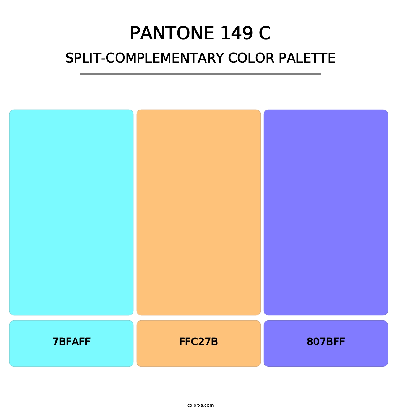 PANTONE 149 C - Split-Complementary Color Palette