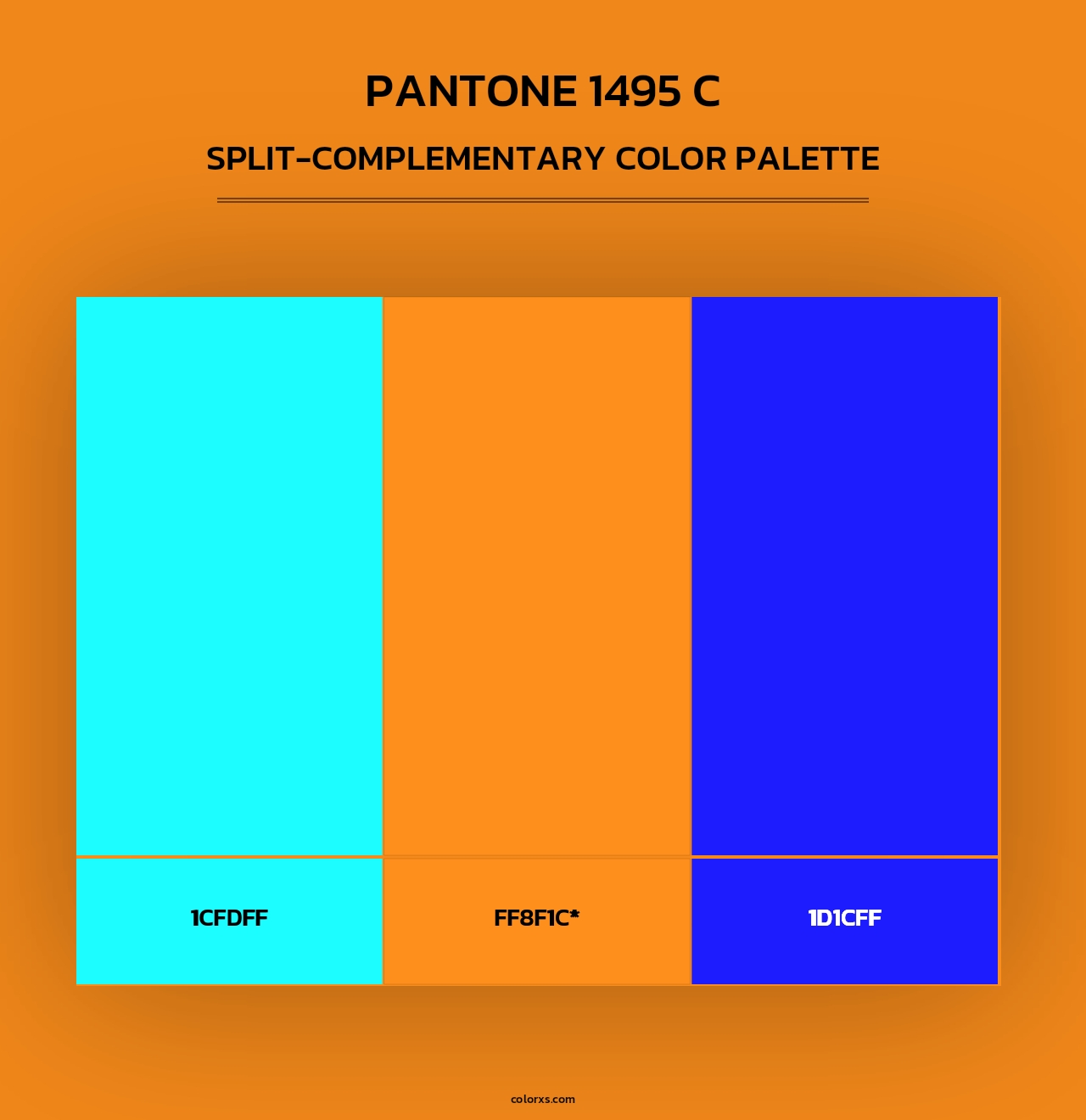 PANTONE 1495 C - Split-Complementary Color Palette
