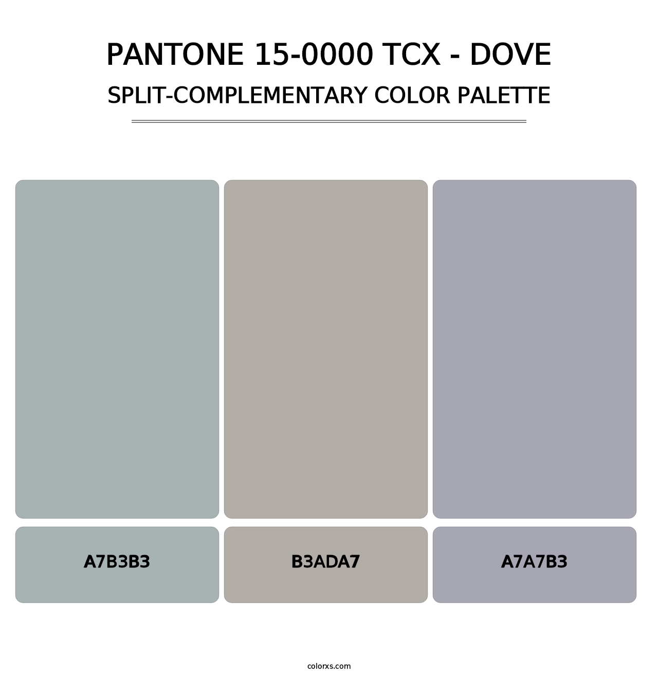PANTONE 15-0000 TCX - Dove - Split-Complementary Color Palette