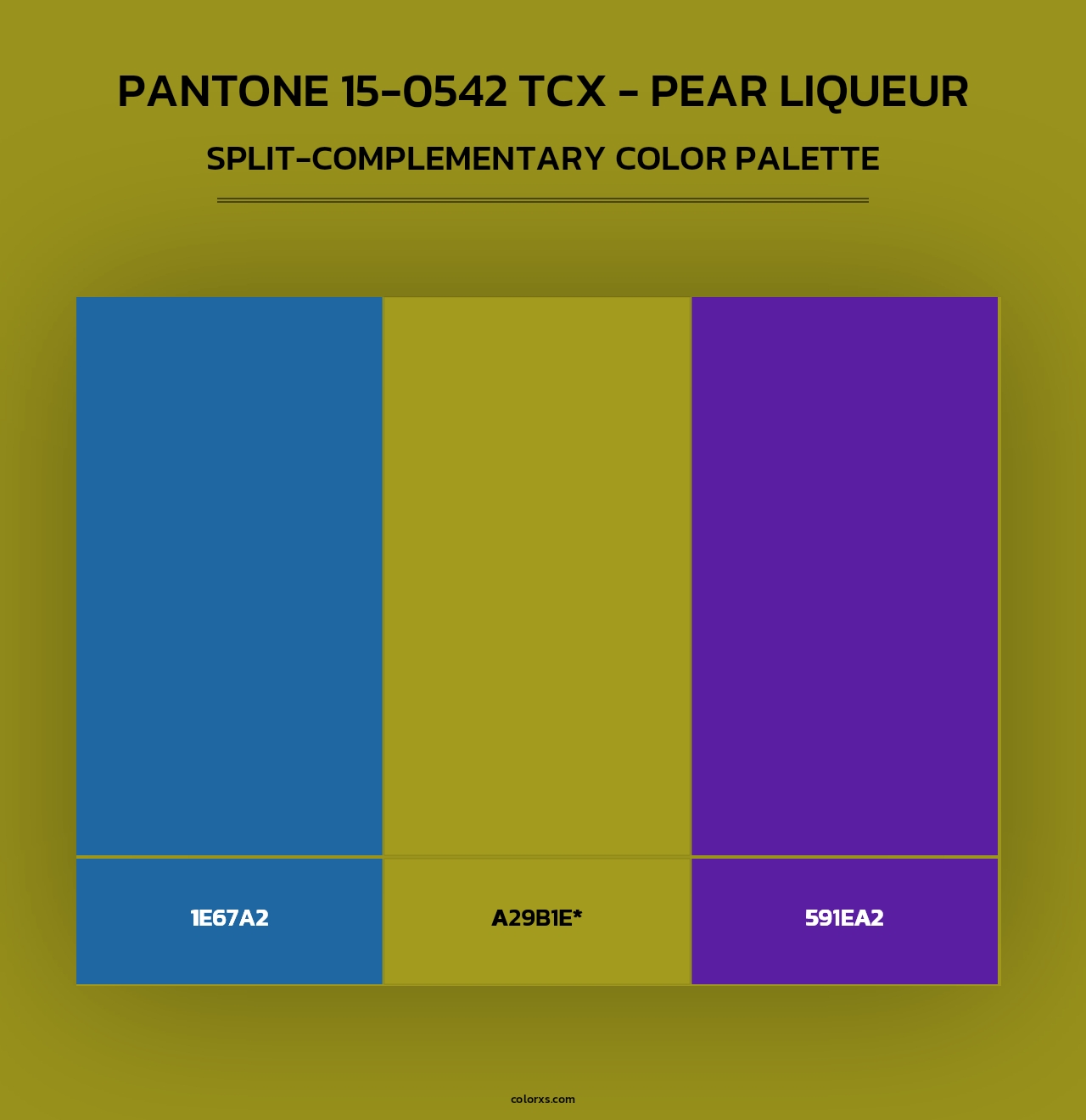 PANTONE 15-0542 TCX - Pear Liqueur - Split-Complementary Color Palette