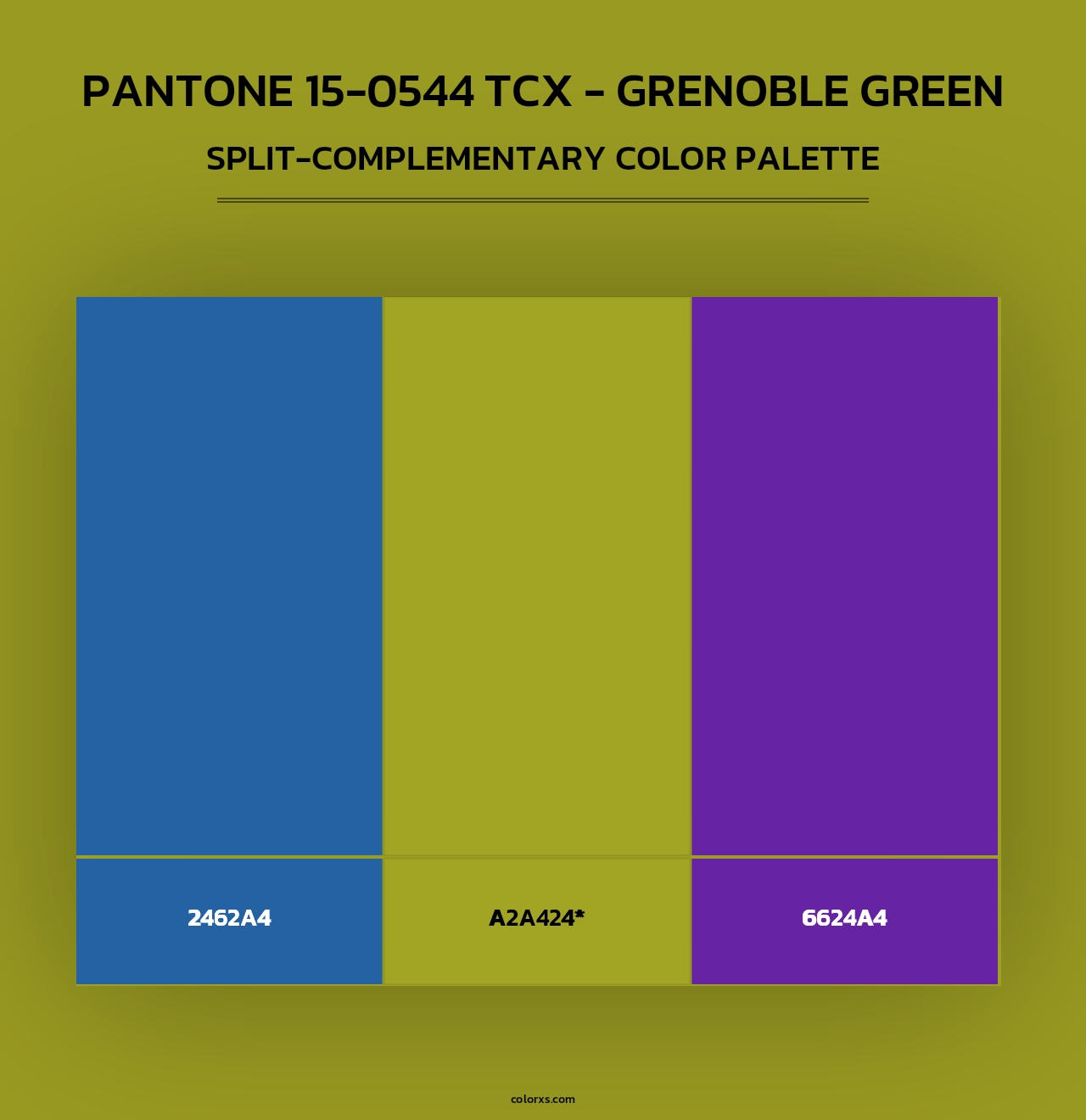 PANTONE 15-0544 TCX - Grenoble Green - Split-Complementary Color Palette
