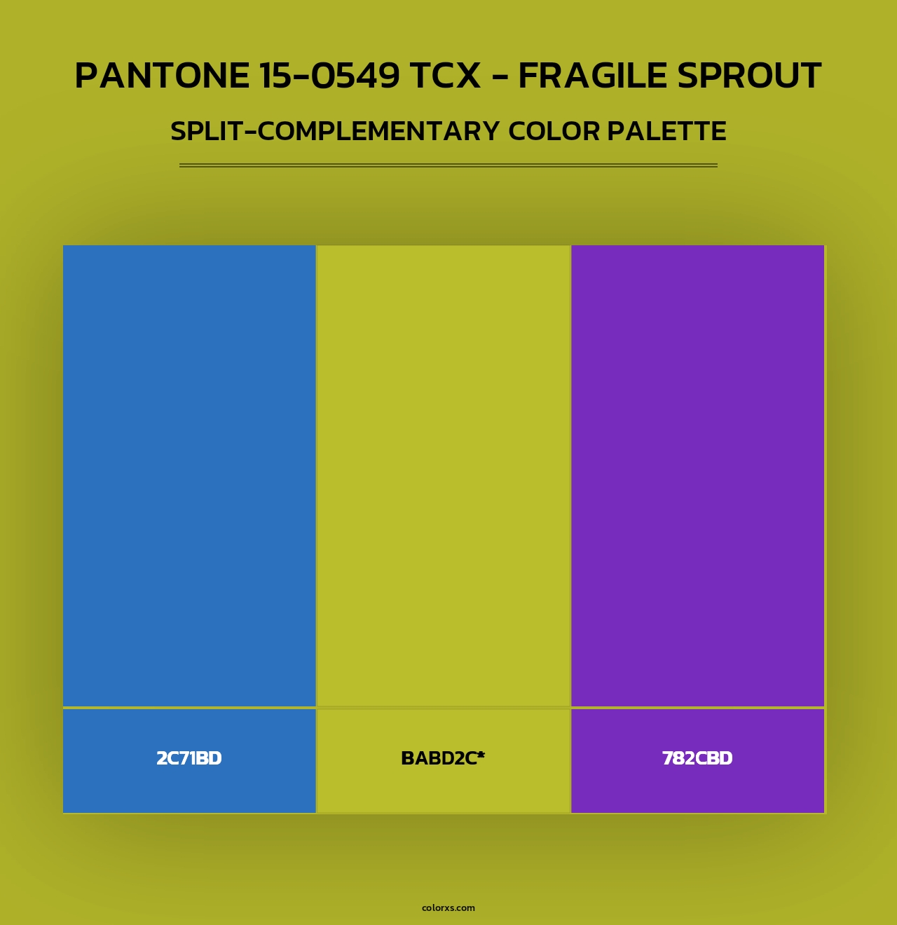 Pantone 15-0549 TCX - Fragile Sprout - Split-Complementary Color Palette