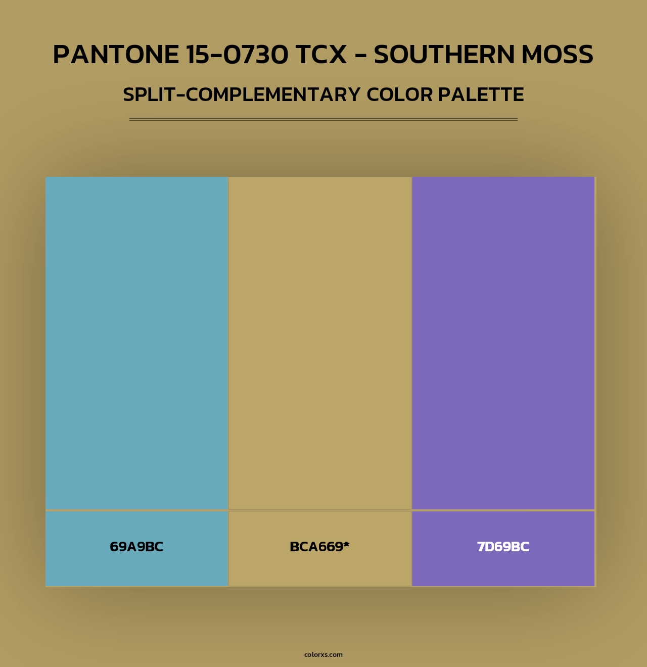 PANTONE 15-0730 TCX - Southern Moss - Split-Complementary Color Palette