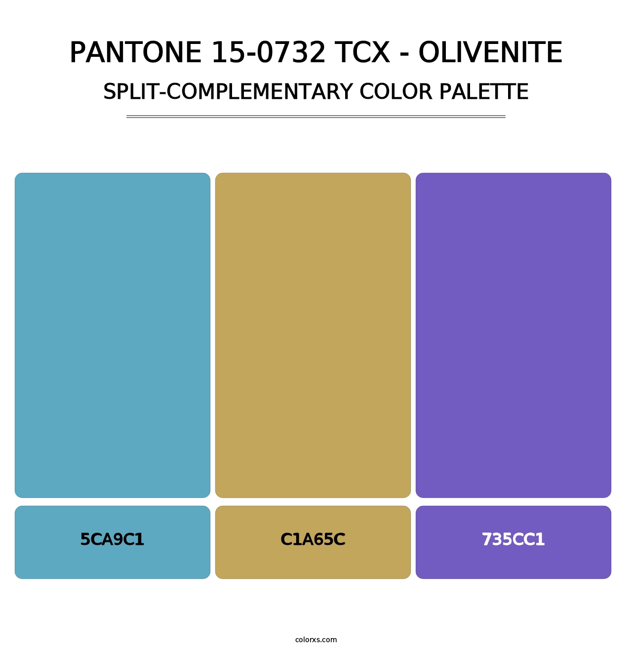 PANTONE 15-0732 TCX - Olivenite - Split-Complementary Color Palette