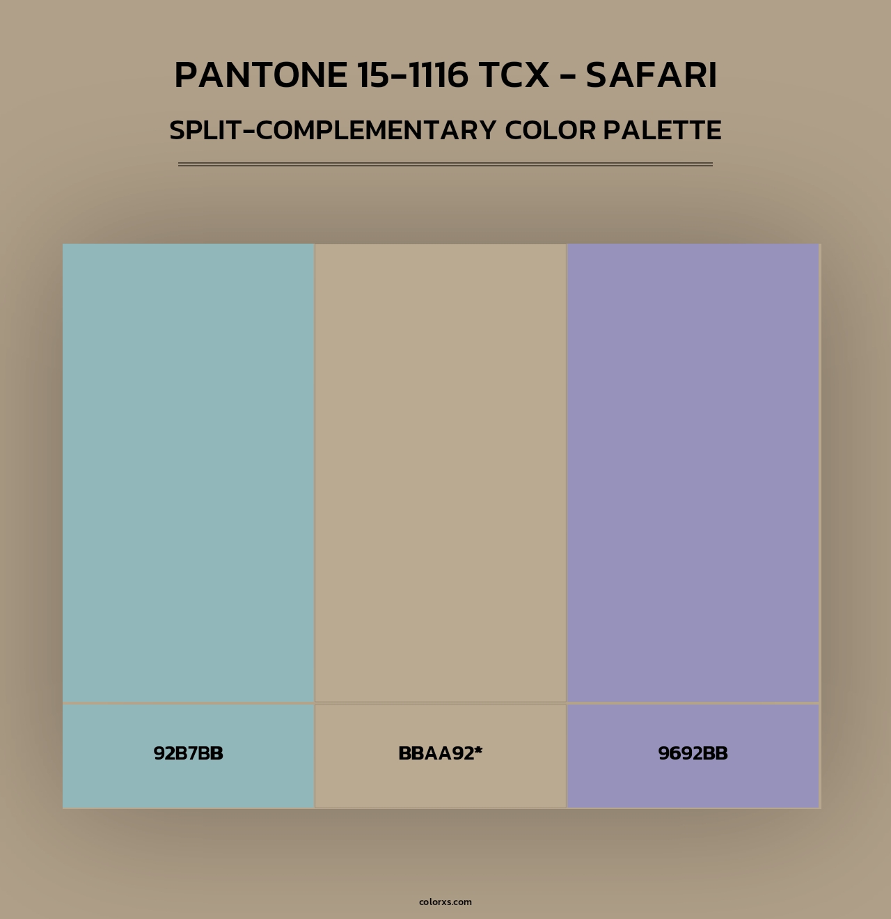 PANTONE 15-1116 TCX - Safari - Split-Complementary Color Palette