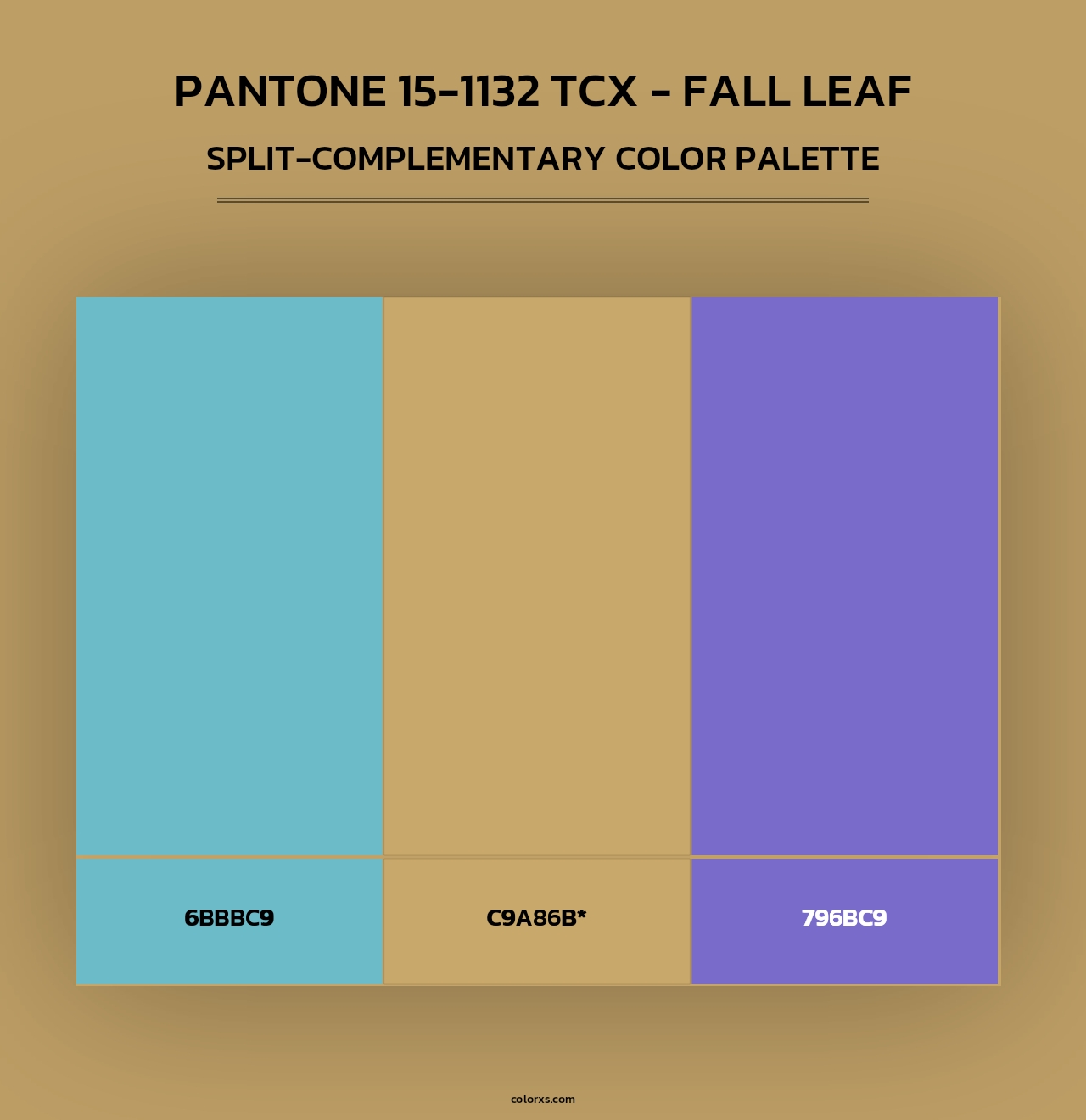 PANTONE 15-1132 TCX - Fall Leaf - Split-Complementary Color Palette