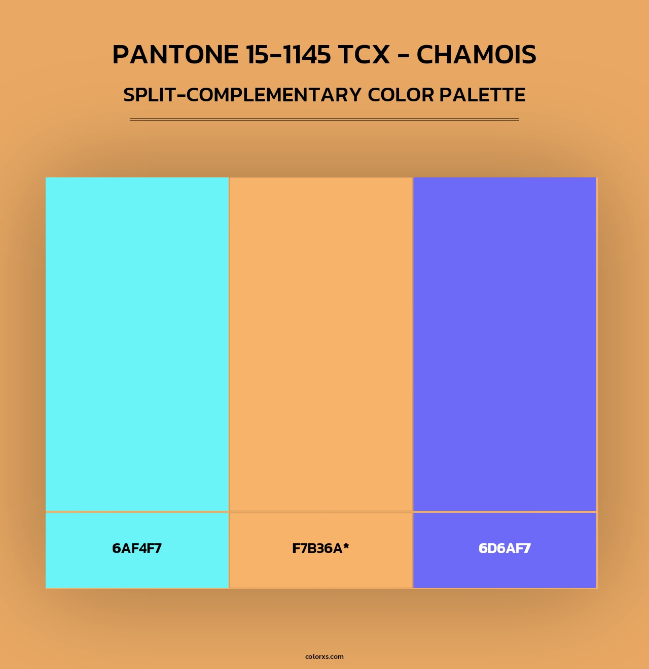 PANTONE 15-1145 TCX - Chamois - Split-Complementary Color Palette