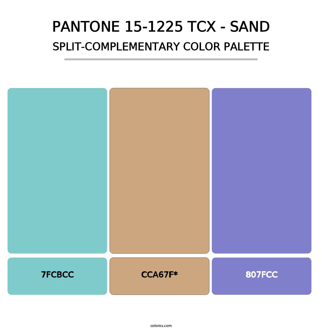 PANTONE 15-1225 TCX - Sand - Split-Complementary Color Palette