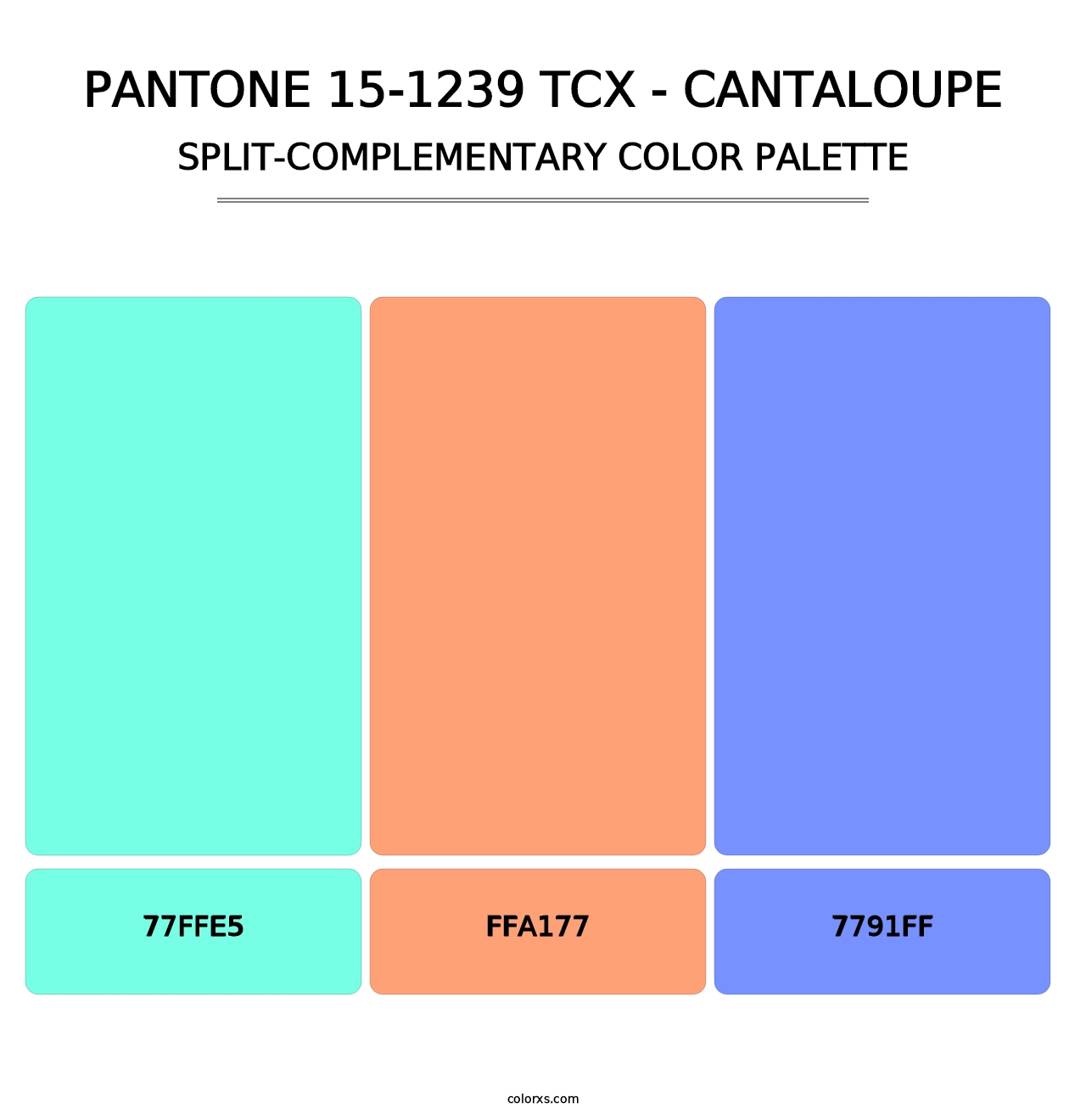 PANTONE 15-1239 TCX - Cantaloupe - Split-Complementary Color Palette