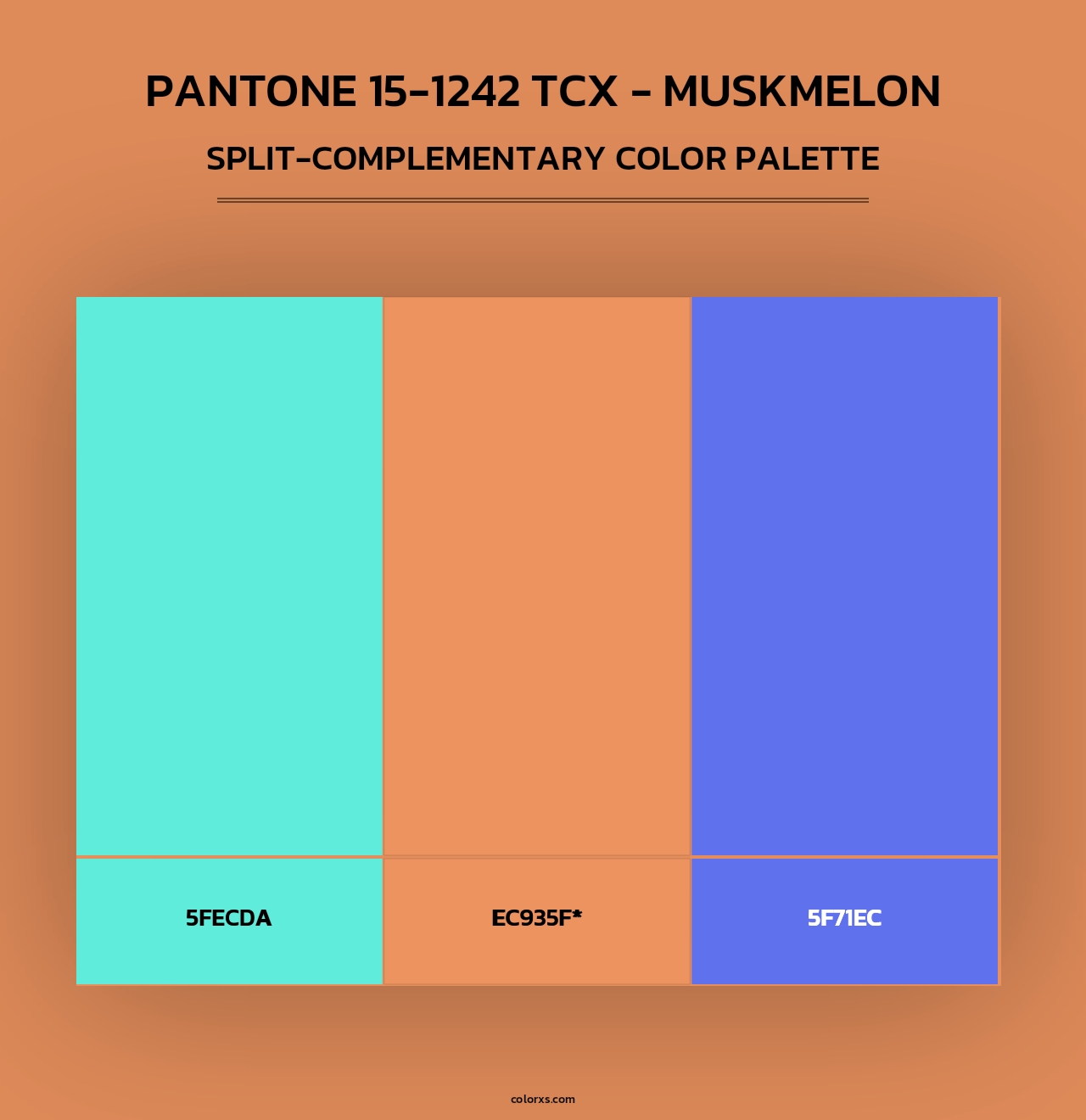 Pantone 15-1242 TCX - Muskmelon - Split-Complementary Color Palette
