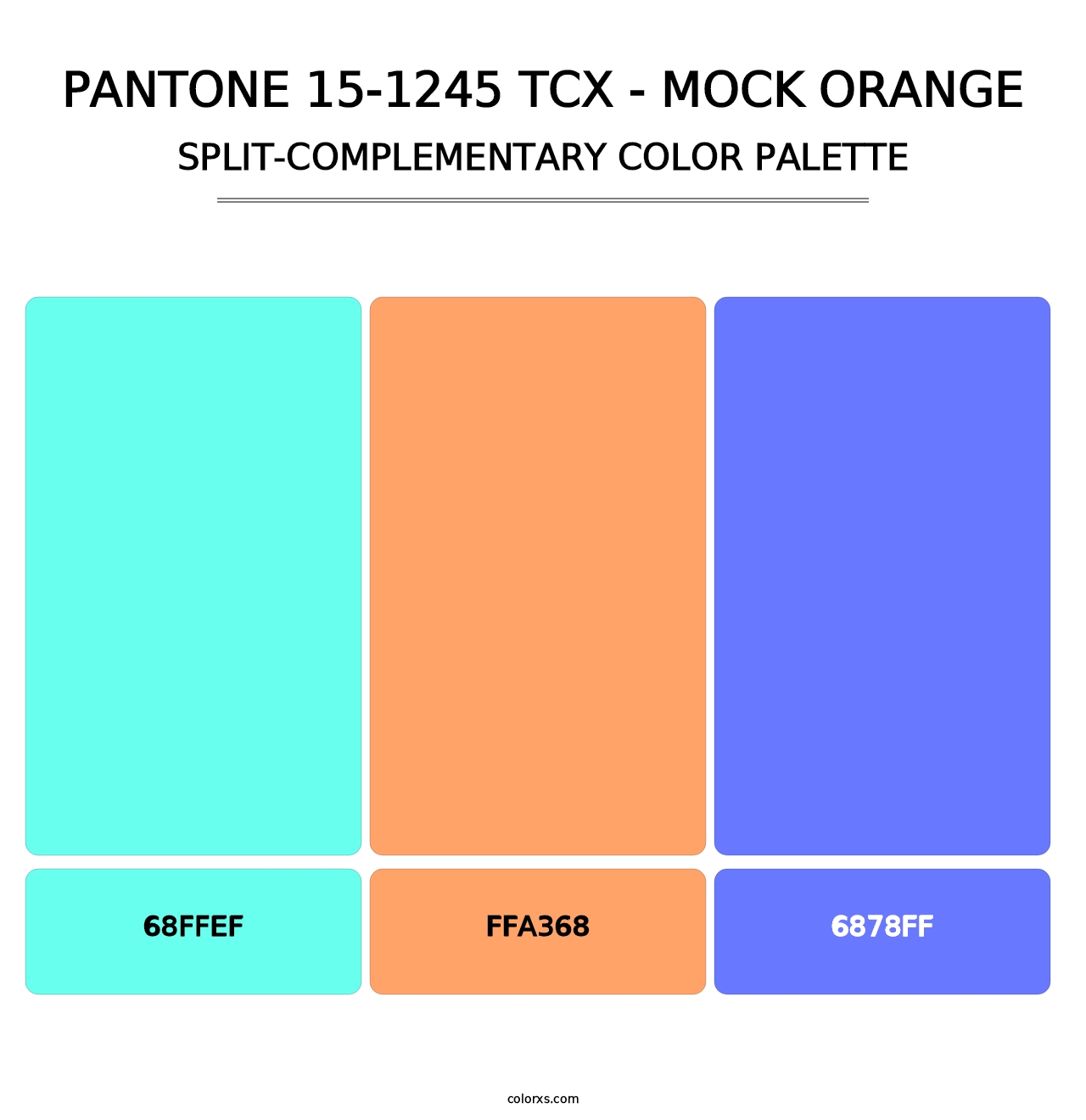 PANTONE 15-1245 TCX - Mock Orange - Split-Complementary Color Palette