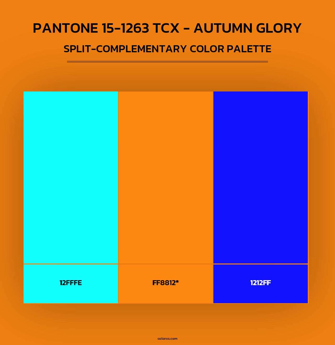 PANTONE 15-1263 TCX - Autumn Glory - Split-Complementary Color Palette