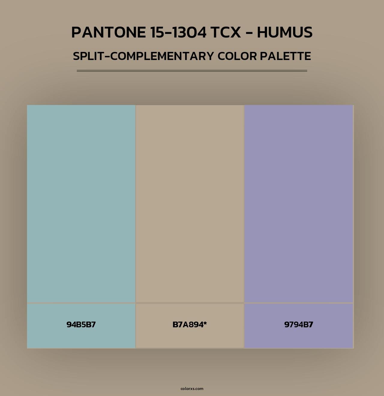 PANTONE 15-1304 TCX - Humus - Split-Complementary Color Palette