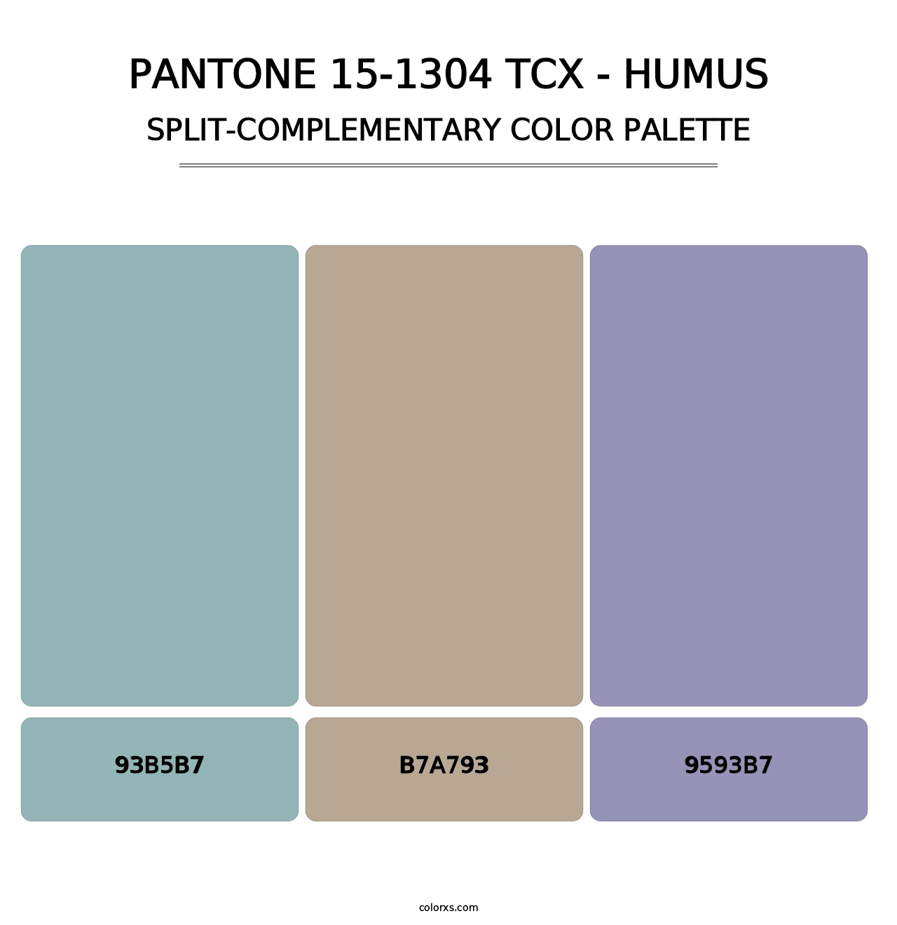 PANTONE 15-1304 TCX - Humus - Split-Complementary Color Palette