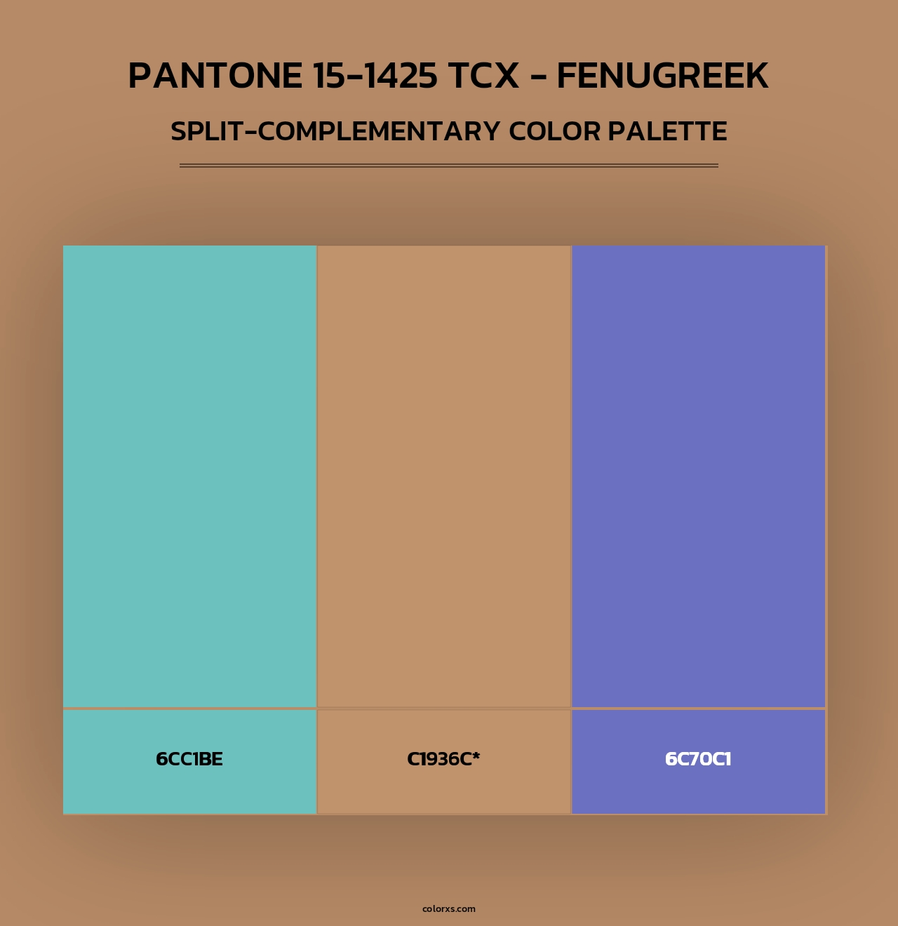 PANTONE 15-1425 TCX - Fenugreek - Split-Complementary Color Palette
