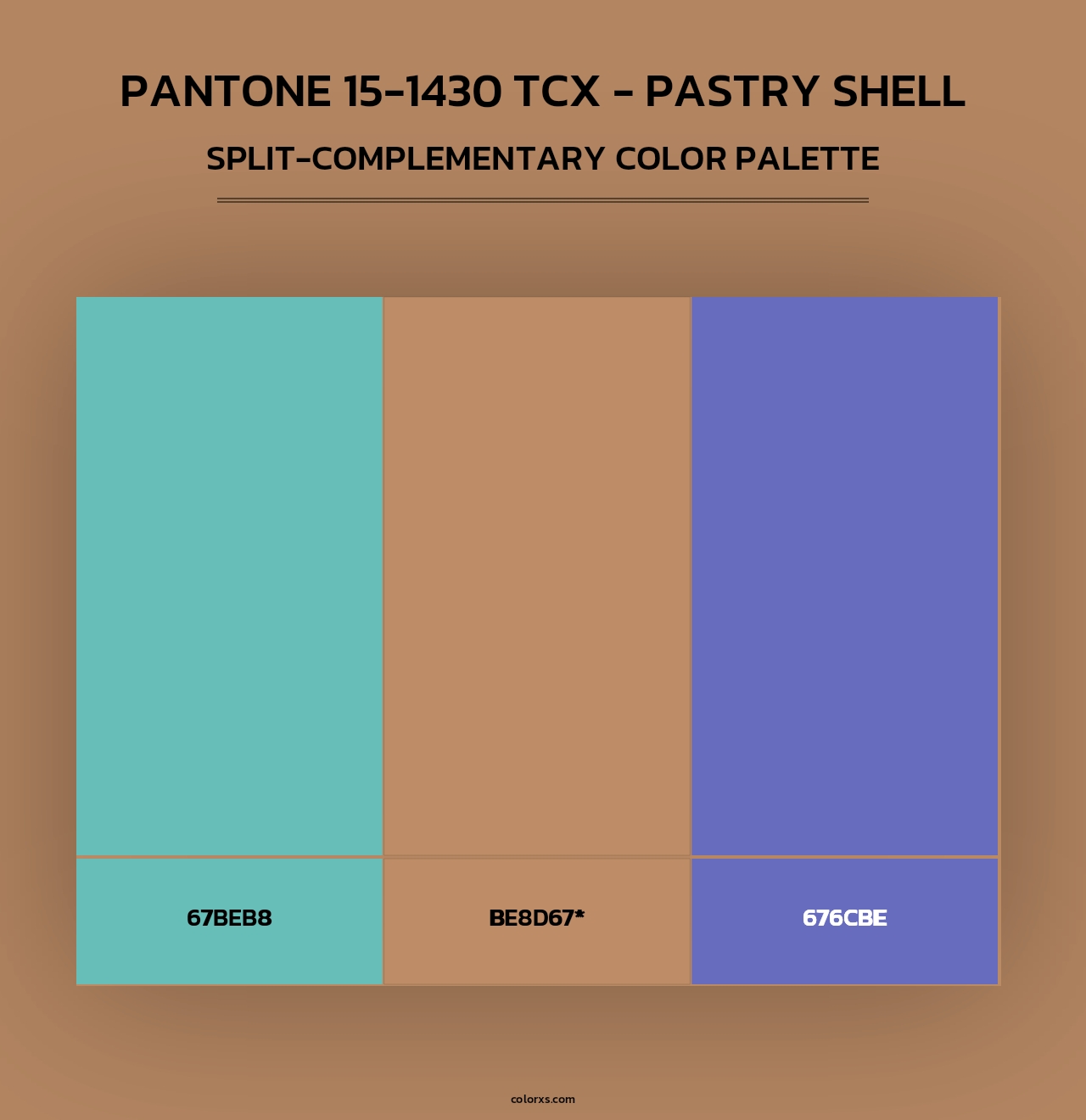 PANTONE 15-1430 TCX - Pastry Shell - Split-Complementary Color Palette