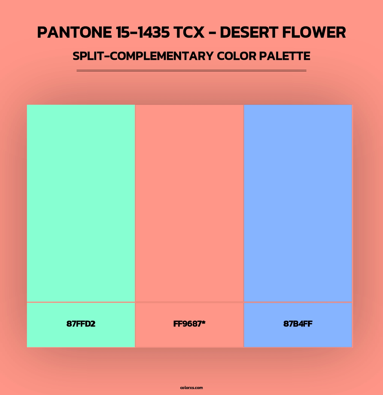 PANTONE 15-1435 TCX - Desert Flower - Split-Complementary Color Palette