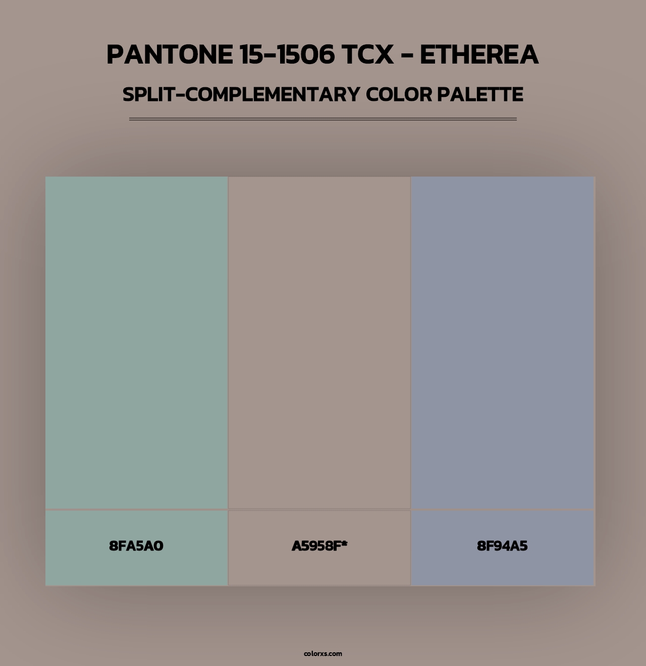 PANTONE 15-1506 TCX - Etherea - Split-Complementary Color Palette