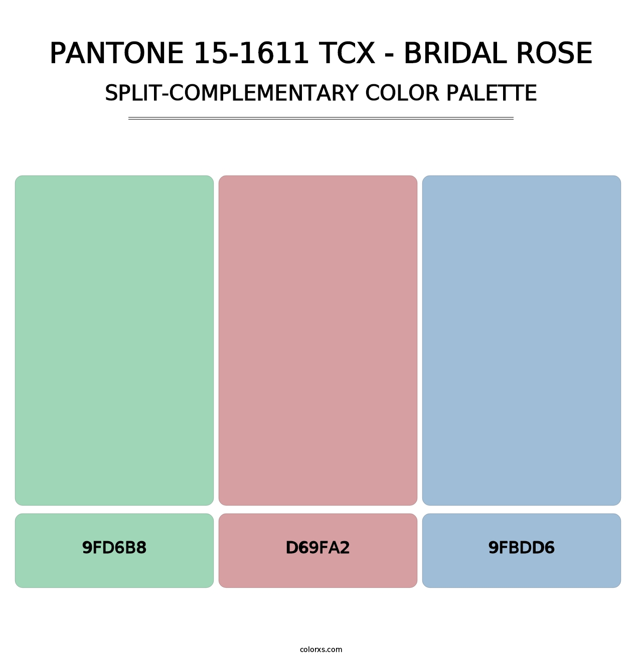 PANTONE 15-1611 TCX - Bridal Rose - Split-Complementary Color Palette