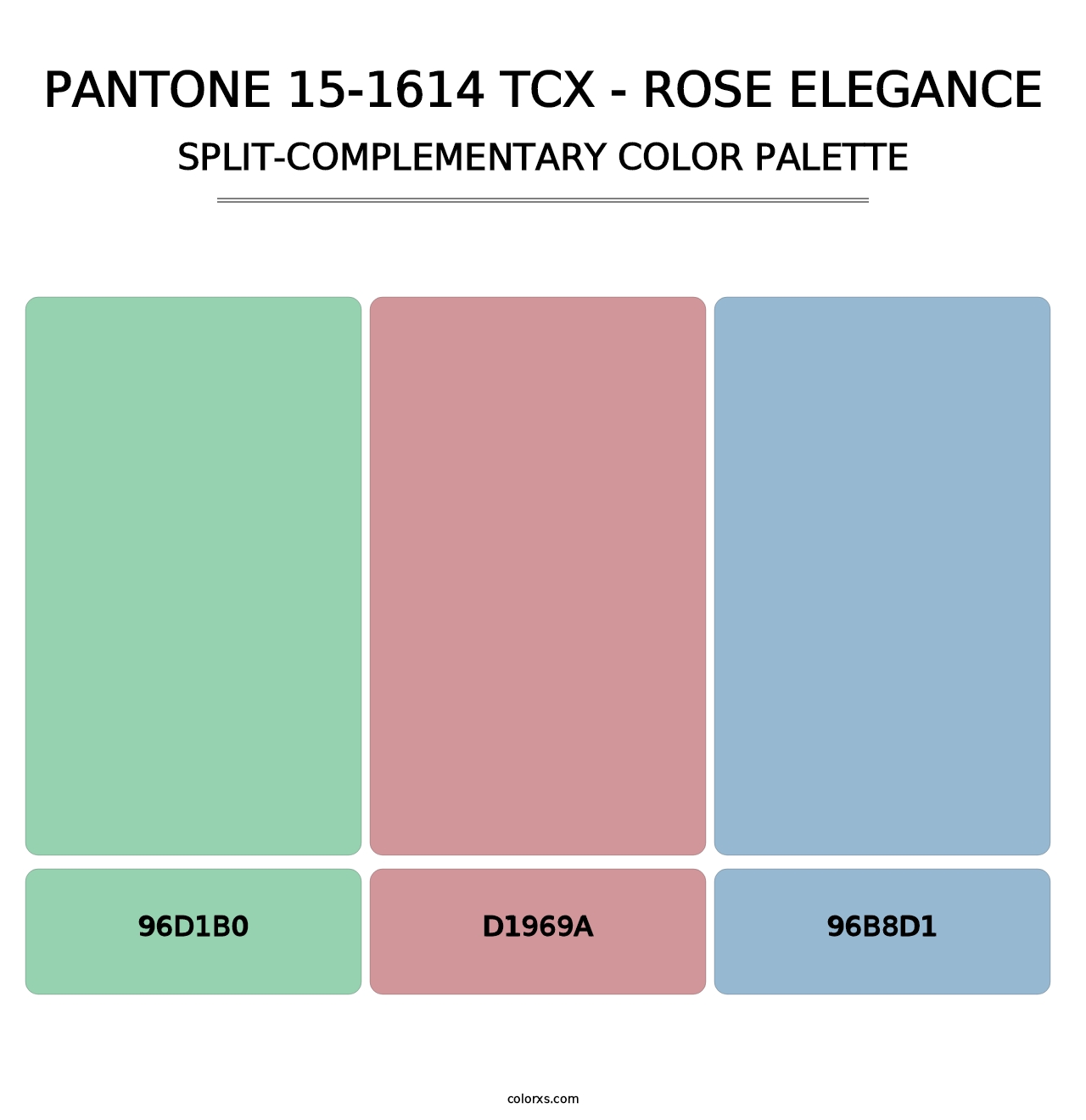 PANTONE 15-1614 TCX - Rose Elegance - Split-Complementary Color Palette