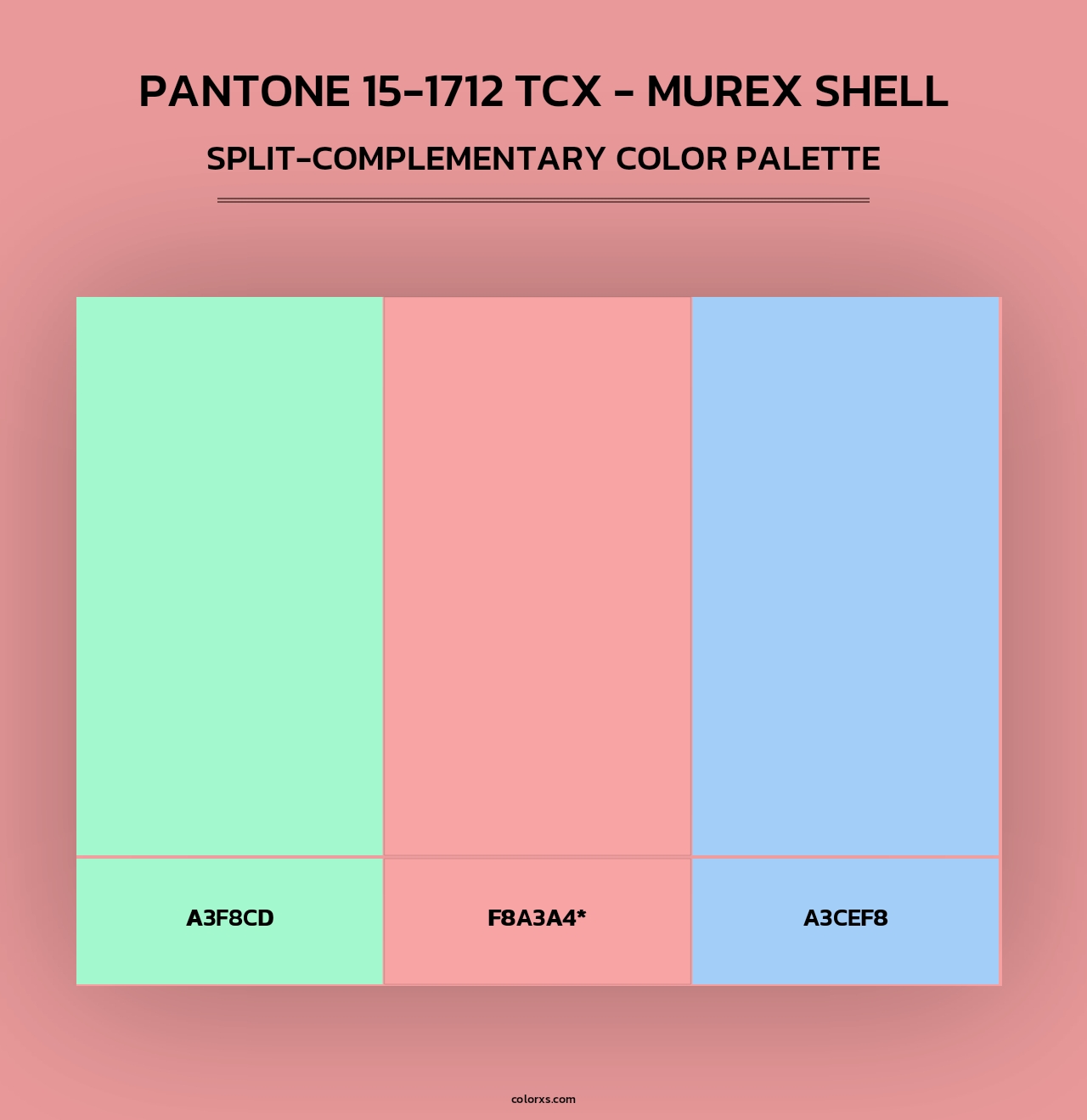 PANTONE 15-1712 TCX - Murex Shell - Split-Complementary Color Palette