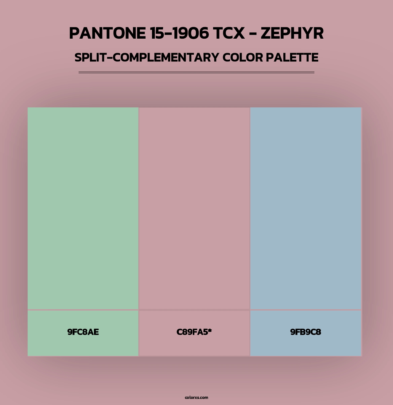 PANTONE 15-1906 TCX - Zephyr - Split-Complementary Color Palette