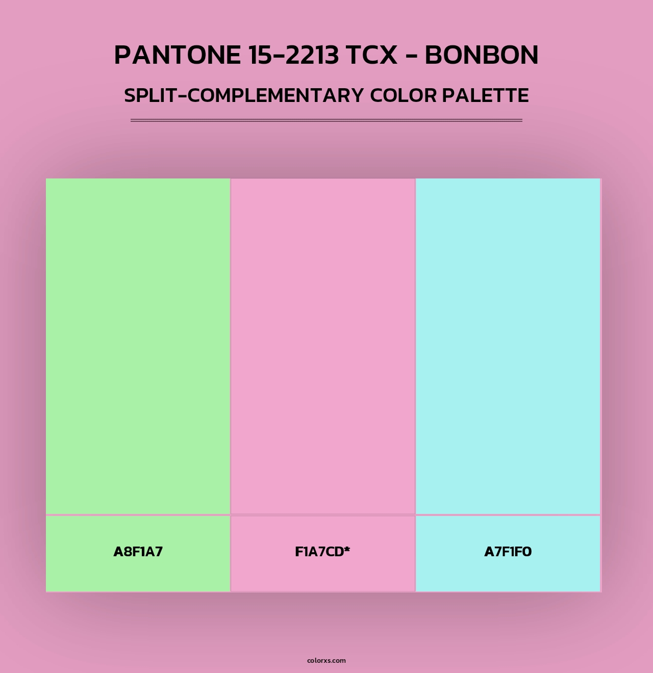 PANTONE 15-2213 TCX - Bonbon - Split-Complementary Color Palette