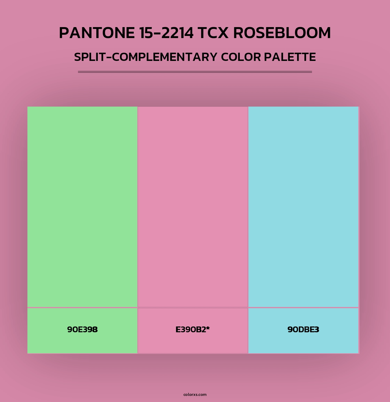 PANTONE 15-2214 TCX Rosebloom - Split-Complementary Color Palette
