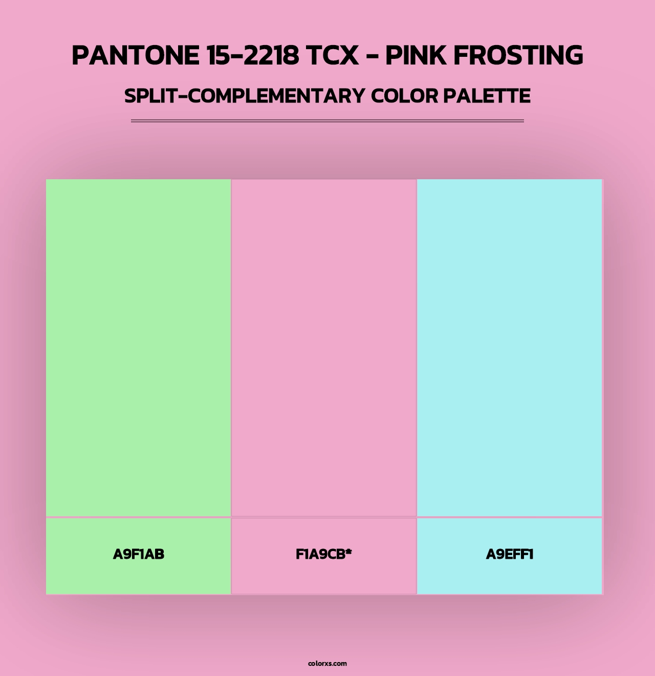 PANTONE 15-2218 TCX - Pink Frosting - Split-Complementary Color Palette
