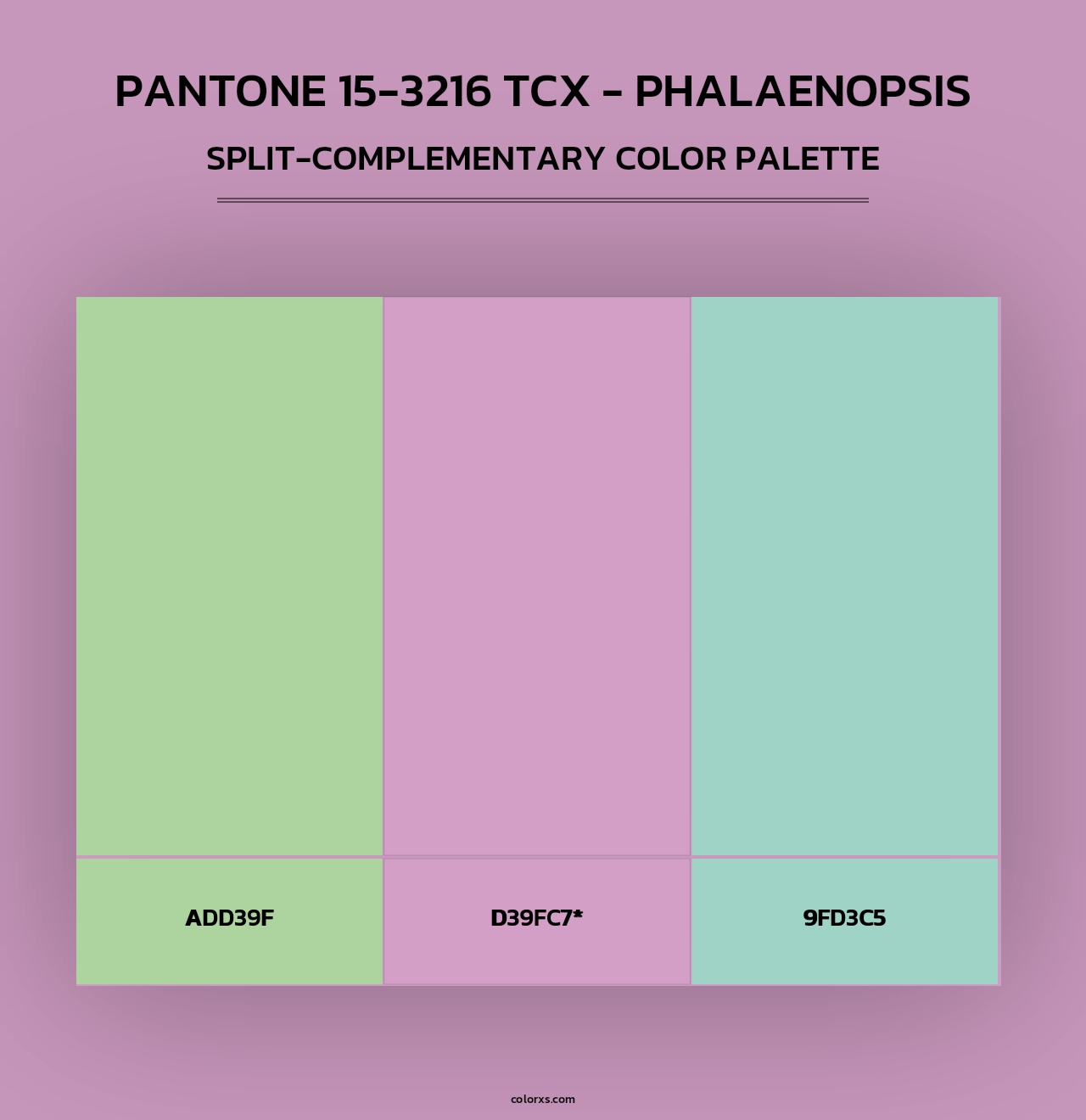 PANTONE 15-3216 TCX - Phalaenopsis - Split-Complementary Color Palette
