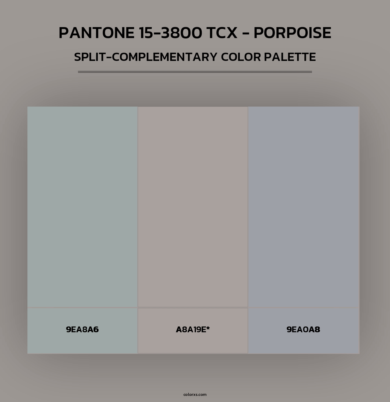 PANTONE 15-3800 TCX - Porpoise - Split-Complementary Color Palette