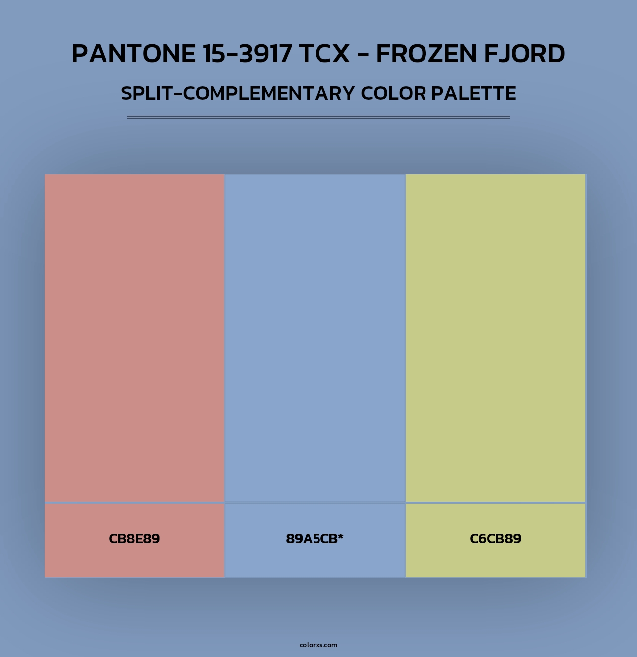 PANTONE 15-3917 TCX - Frozen Fjord - Split-Complementary Color Palette