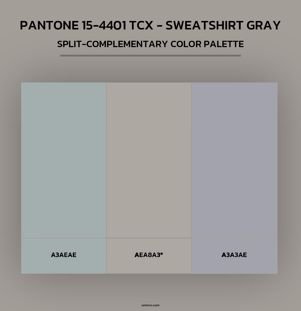 PANTONE 15-4401 TCX - Sweatshirt Gray - Split-Complementary Color Palette