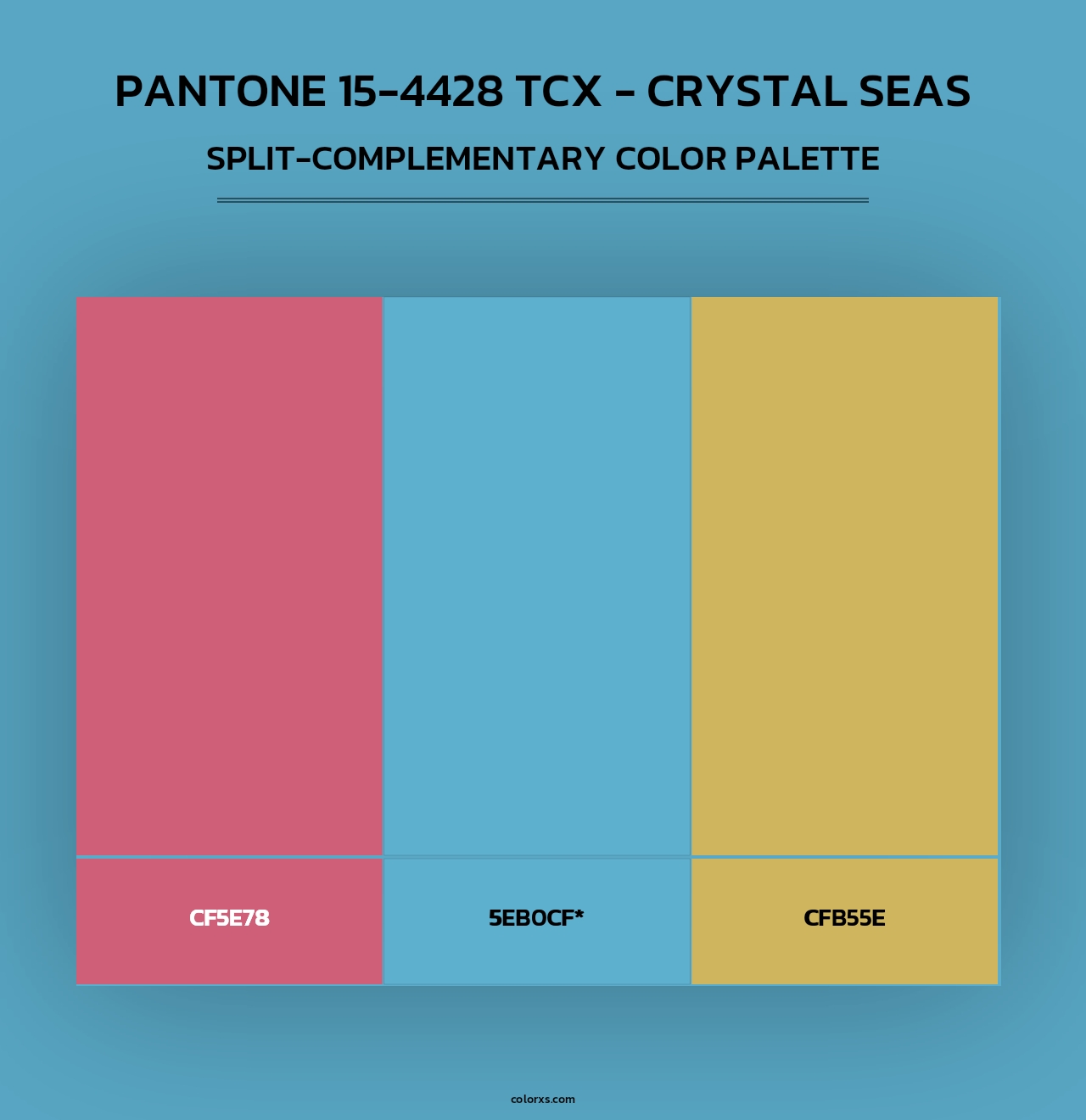 PANTONE 15-4428 TCX - Crystal Seas - Split-Complementary Color Palette